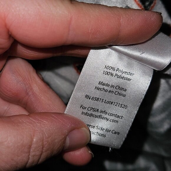 Disney Baby Mickey Mouse Reversible Blanket Red Gray White Stripe Star Hand Head - Picture 3 of 7